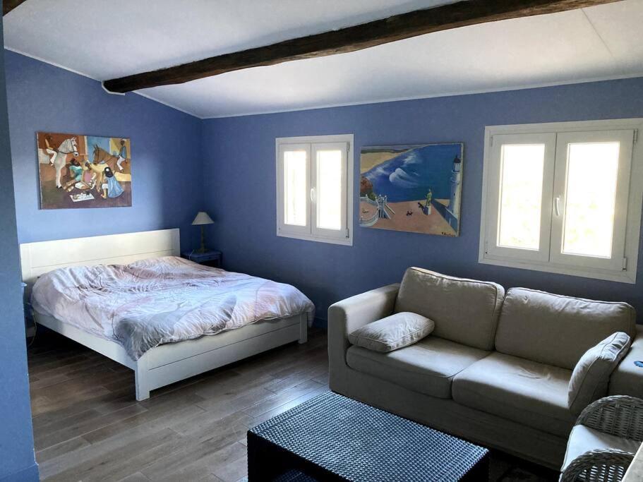 Agreable Chambre D'Hotes Avec Vue Sur Les Collines Apartman La Colle-sur-Loup Kültér fotó